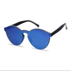 Rimless Mirror Frame Sunglasses